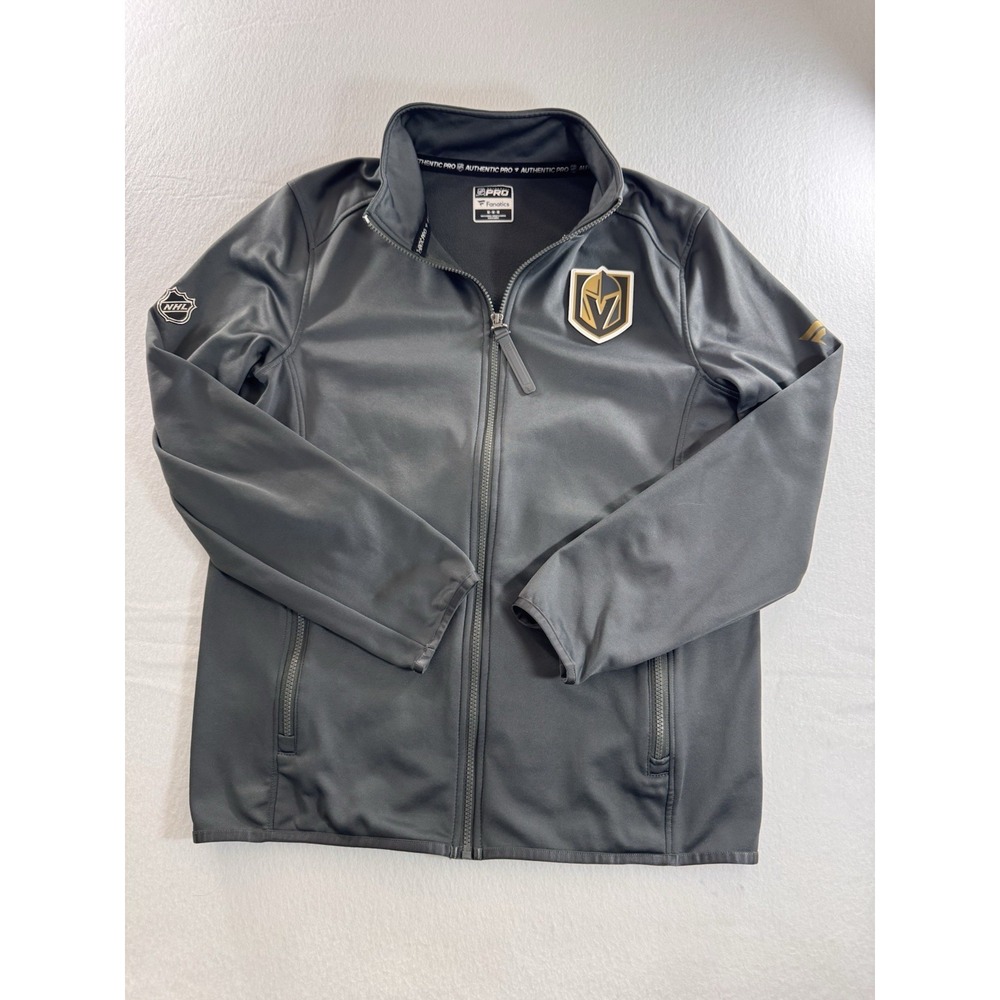 Fanatics Authentic Pro Rink Full Zip Jacket Vegas Golden Knights Mens Med EUC